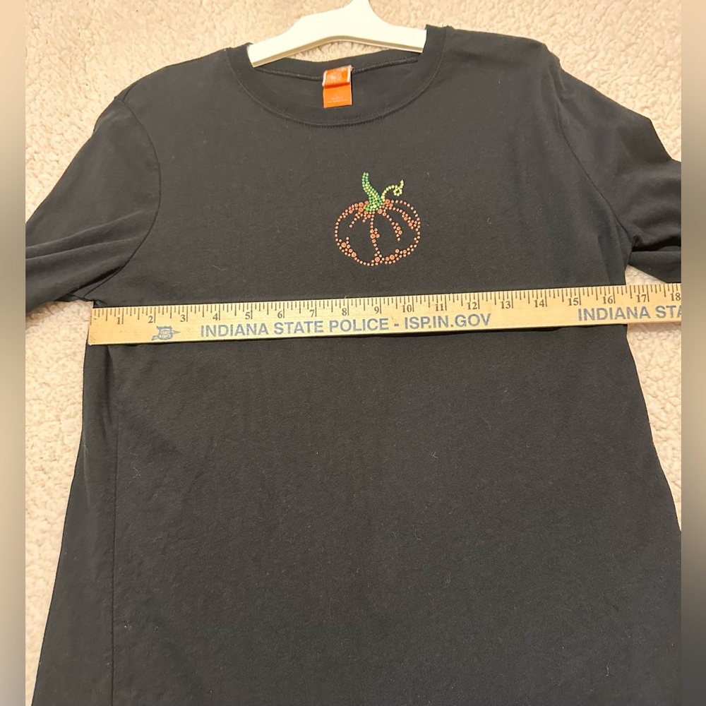 Black Long Sleeve Target Shirt Pumpkin Design for autumn Halloween vintage 2000 - Picture 2 of 9
